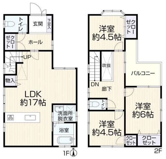 【間取り】 | 専有面積：84.64平米　間取り:3LDK！
