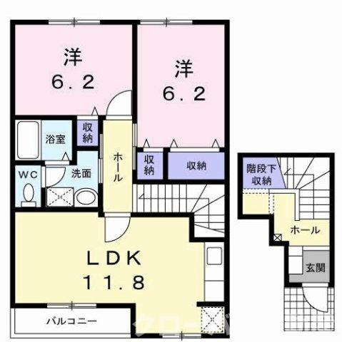 ハイランドさぬき　Ｂの間取り