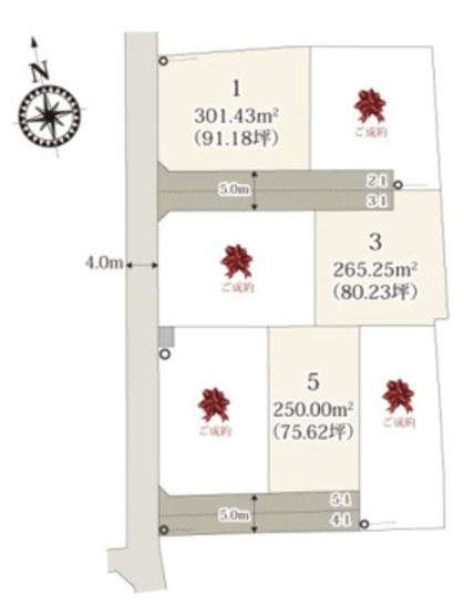 【区画図】 | 本庄市西五十子第２期　ワイウッドコート　新築戸建　全7区画　1号棟
