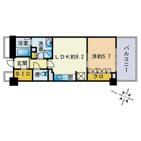 ザ・パークハウス 福岡タワーズ WESTの間取り