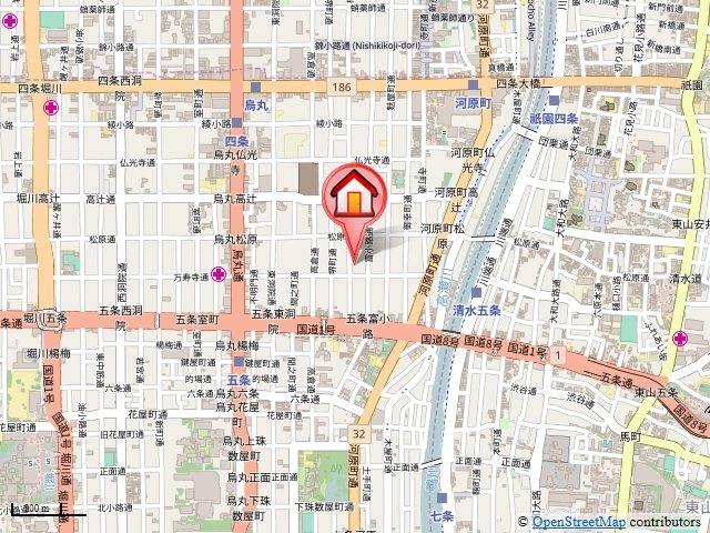 デトムワン烏丸五条の地図