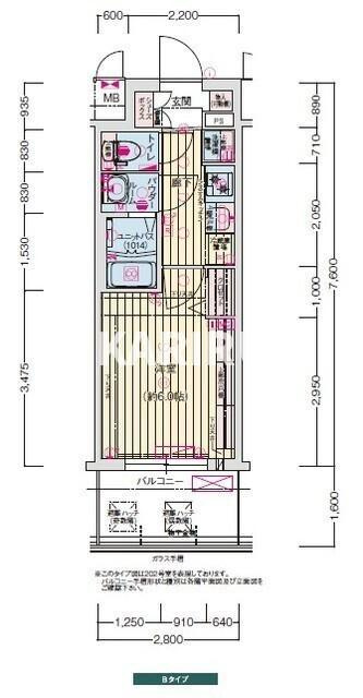 プレサンス京橋ＧＲＥＥＮ　ＹＡＲＤアルミラの間取り