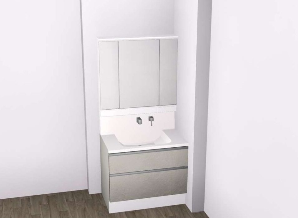 西区古江東町 No.2の独立洗面台|洗面化粧台完成想定図☆