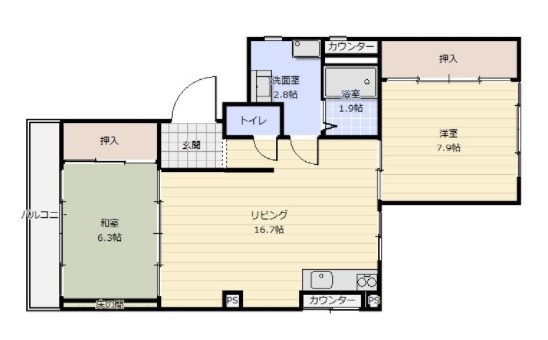 呉日興マンションの間取り