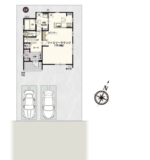 【区画図】 | 滑川町月の輪第２期　ワイウッドコート　新築戸建　全7棟　7号棟