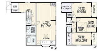 【間取り】 | 尼崎市稲葉荘４丁目中古戸建 | ファミリー様におすすめの３LDKの間取りです♪