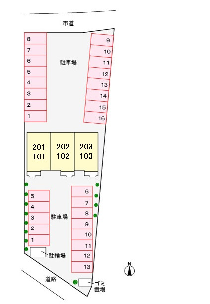 ヒルサイド・テラスの区画図
