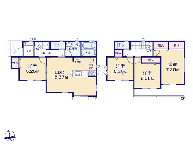 西区指扇235番　新築戸建　ハートフルタウンAの間取り|4LDK