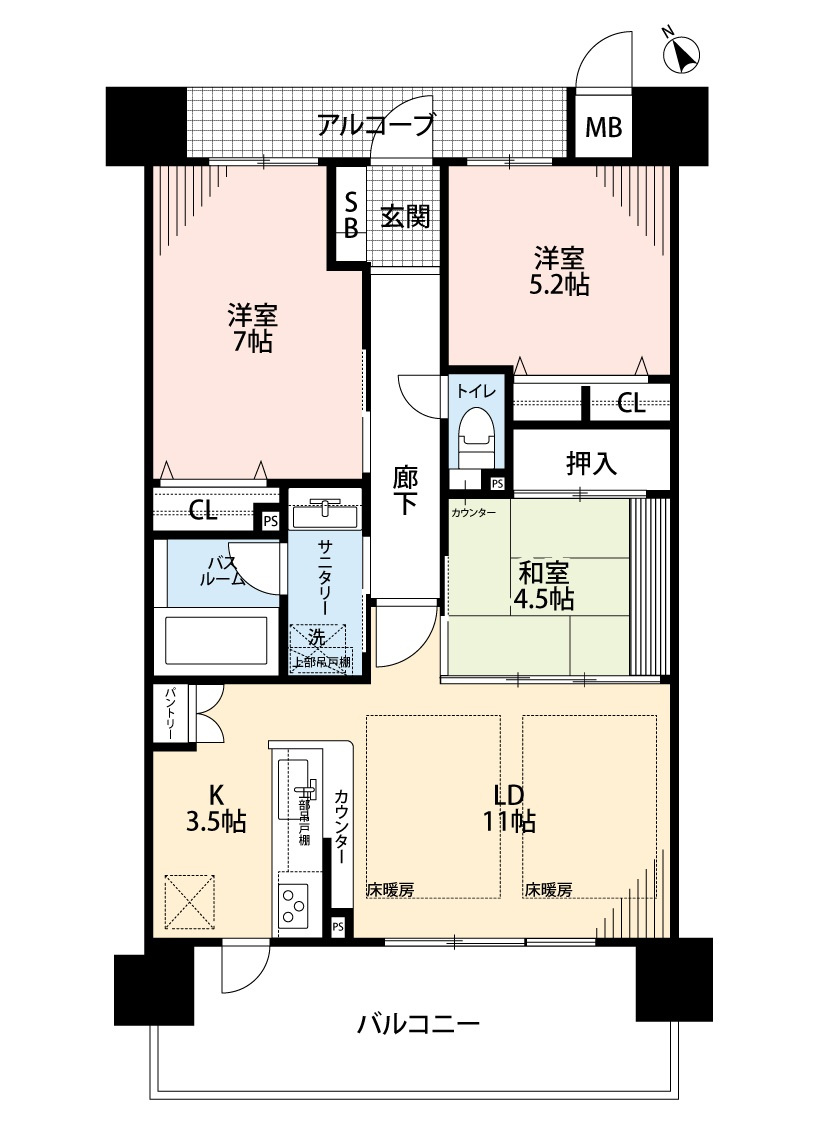アルファステイツ加古川本町の間取り|間取図