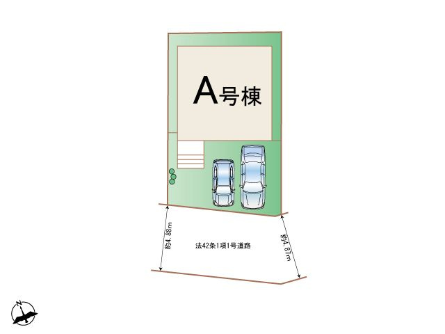 福岡市早良区飯倉６丁目　新築戸建【A号棟】の区画図