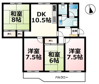 【間取り】 | 膳所ハイツ２号棟