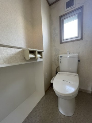 【トイレ】 | 膳所ハイツ２号棟 | プライベート空間として機能や内装にこだわった、優しい雰囲気のトイレはリラックス空間へ。