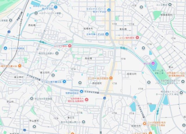 枚方市南船橋　第1期　新築一戸建ての地図