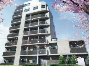 【外観】 | ライズ中野松が丘 | 鉄筋コンクリート造のがっちりとした建物。