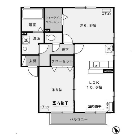 【間取り】 | リビングタウン上野台 D