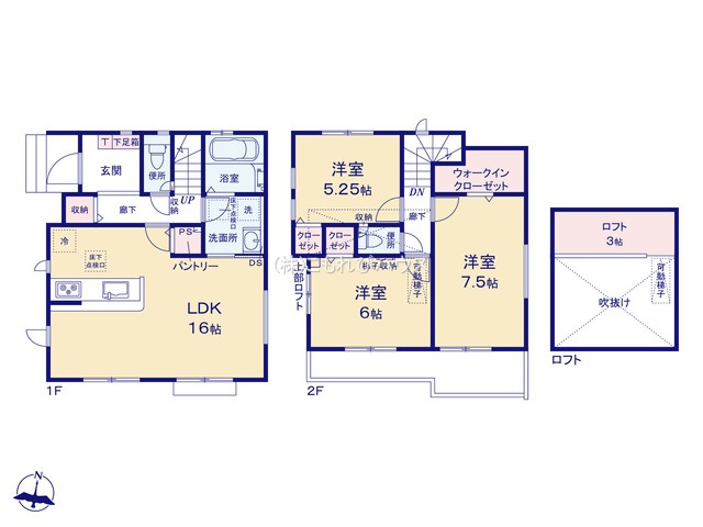 桶川市坂田　9期　新築一戸建て　グラファーレ　01の区画図|1号棟