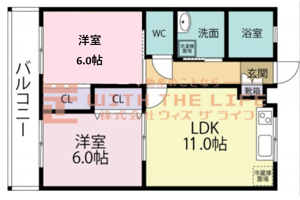 カンファート三潴 【キャッシュバック対象】の間取り