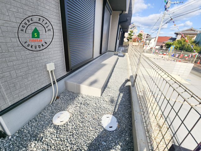 糟屋郡志免町王子2丁目第1-8棟（3号棟）の庭|お庭で自由な時間を過ごせます。