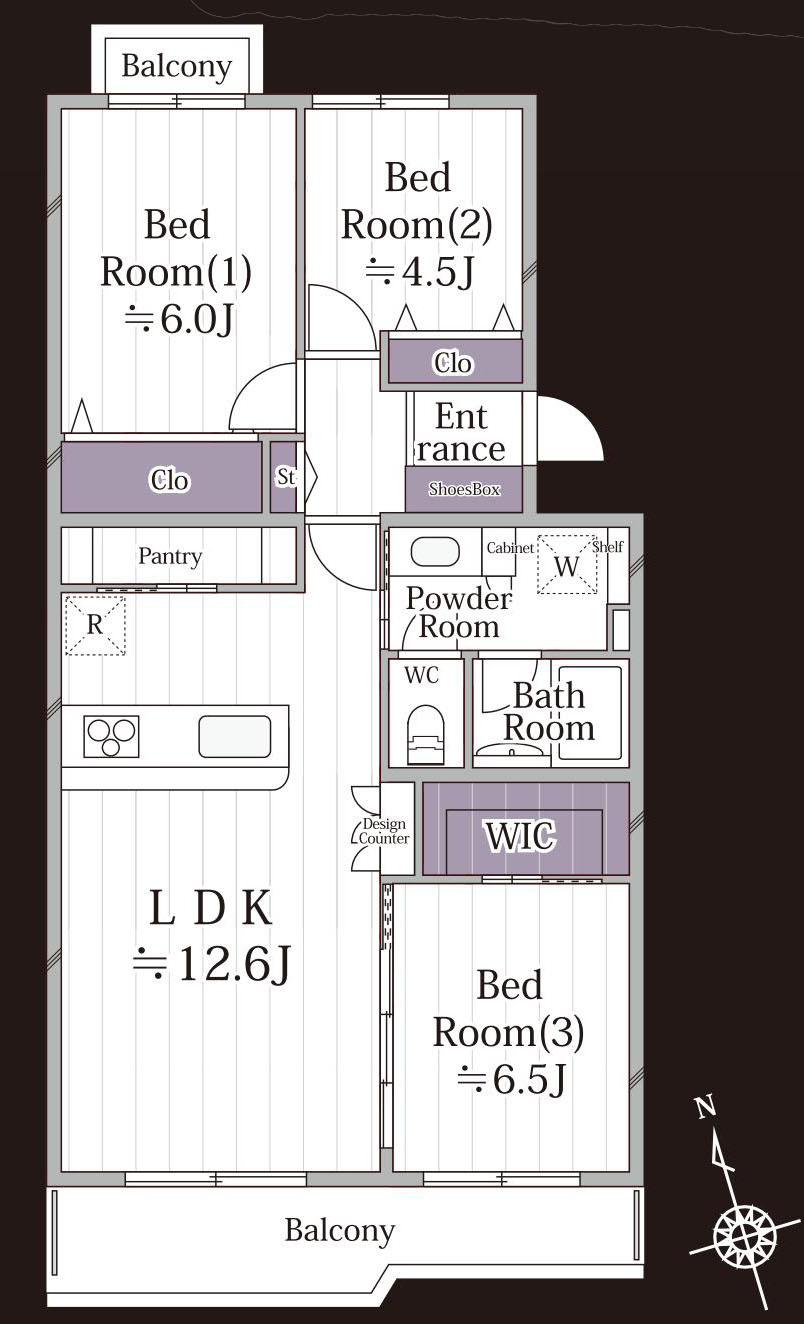 多摩市永山３丁目の中古マンションの間取り