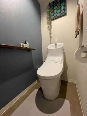 【トイレ】 | 大津スカイハイツ | プライベート空間として機能や内装にこだわった、優しい雰囲気のトイレはリラックス空間へ。