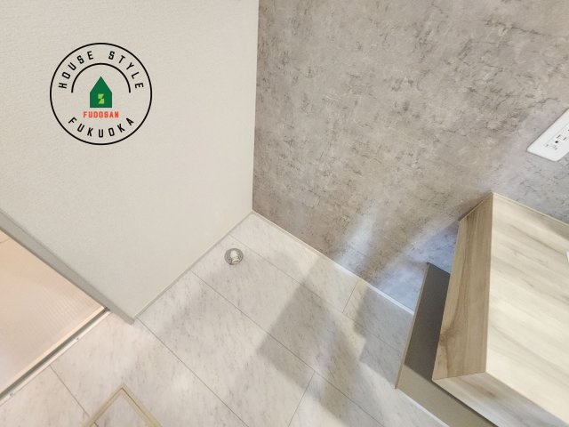 糟屋郡志免町王子2丁目第1-8棟（4号棟）の内観：施工例|ランドリースペースとなります。広々して有効的にご使用できます。 