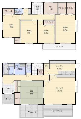 若草台戸建の間取り