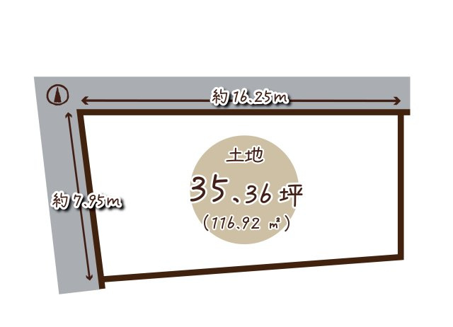 神足3丁目　建築条件無し土地の区画図