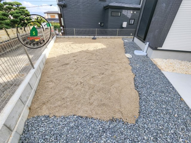 糟屋郡志免町王子2丁目第1-8棟（5号棟）の庭|お庭で自由な時間を過ごせます。