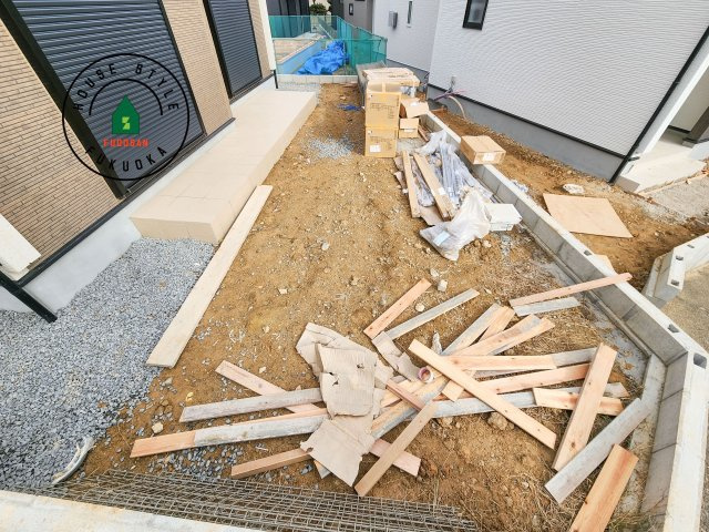 糟屋郡志免町王子2丁目第1-8棟（7号棟）の庭|お庭で自由な時間を過ごせます。