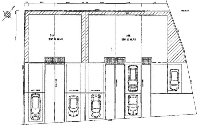 知多市八幡字向長曽のテラスの区画図|配置図になります