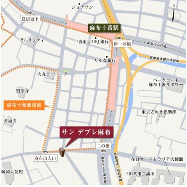 サン　デプレ麻布の地図