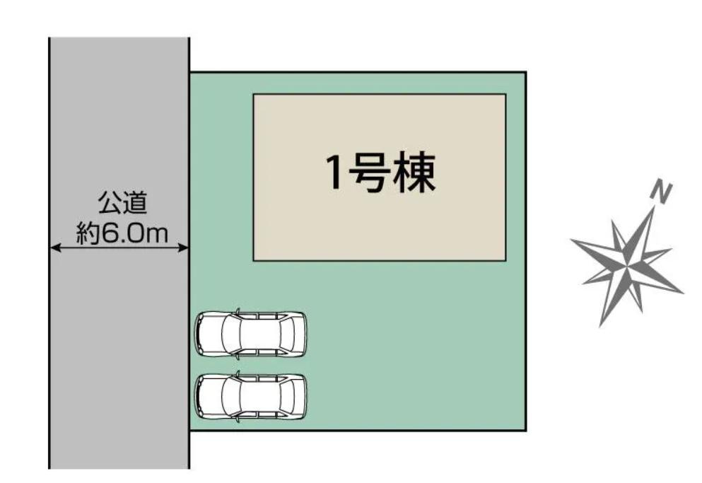 つくば市春風台　新築戸建の区画図