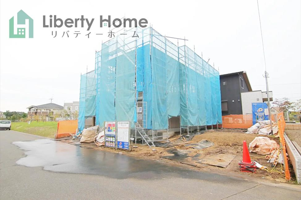 つくば市春風台　新築戸建の前面道路含む現地写真