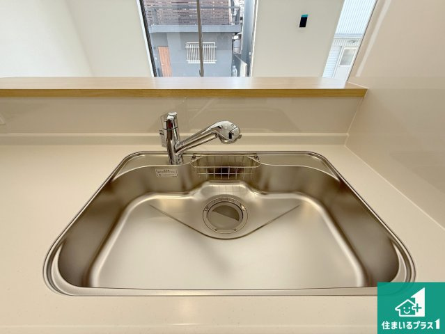 岩出市南大池　第2期　新築一戸建ての設備|広々としたシンクで食器洗いも楽々！