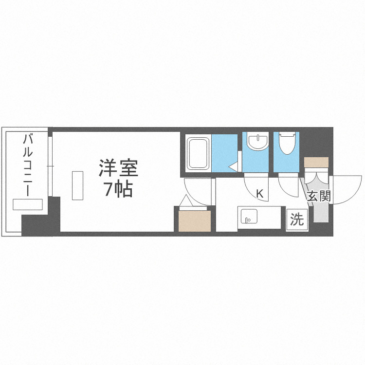 プレサンス大国町アドロッソの間取り