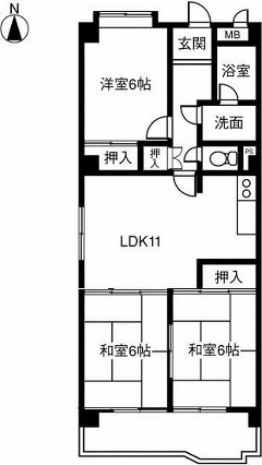 稲沢市小沢４丁目の賃貸マンションの間取り