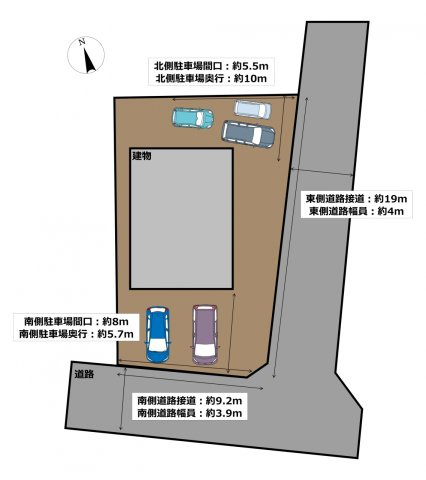 西尾市平坂町の区画図