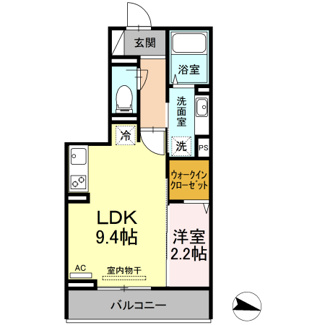 【間取り】 | プロスペリーテ | 1LDK