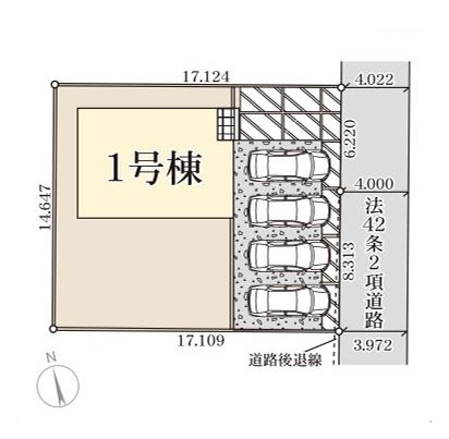 石岡市東光台第1　新築戸建の区画図