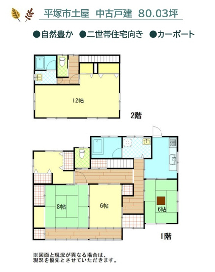 【間取り】 | 各階に洗面・浴室が備わっており、階ごとにプライバシーを確保しやすい間取り。