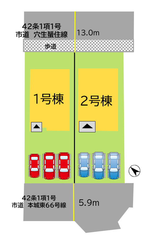 八幡西区本城東6丁目2期の区画図
