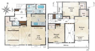 【間取り】 | 東村山市秋津新秋津　全7棟　5号棟 | 東村山市秋津新秋津　全7棟　5号棟