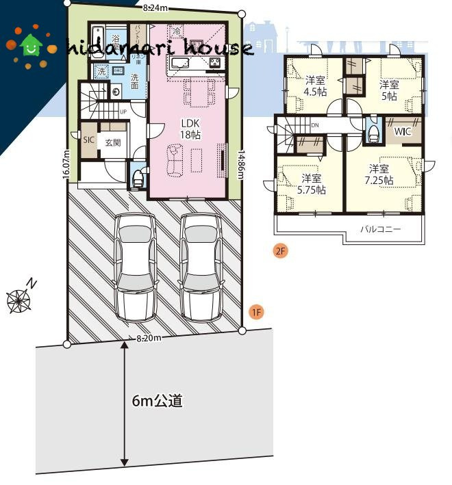 桶川市坂田東4期　新築戸建　グラファーレ01の間取り|4LDK