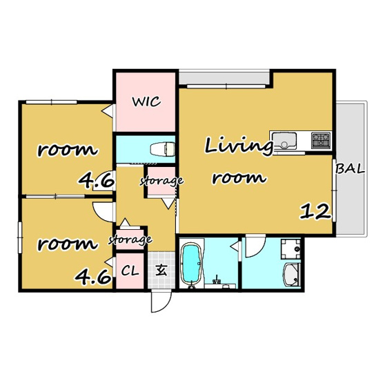 【間取り】 | ALVA | ★オートロック★防犯カメラ★宅配BOX★都市ガス★追炊★