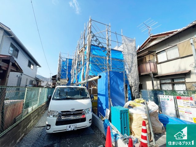 現地説明会開催　大津市長等　第1期　新築一戸建ての外観|現在の進捗状況です！順調に作業進行中、完成が待ち遠しいです！詳細の間取り等、お気軽にお問い合わせください！