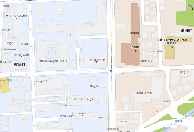 ファインフラッツ西宮の地図