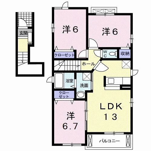 フラワー　　　刈谷市近郊の賃貸はクラスホーム刈谷店の間取り