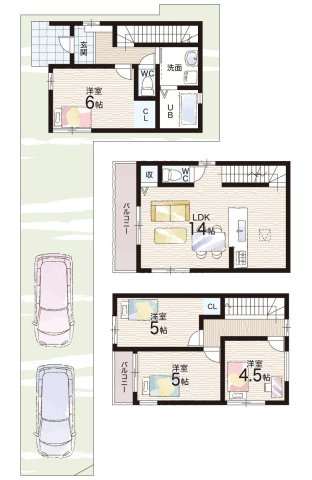 大津市長等　第1期　新築一戸建ての間取り|2号地