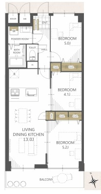 グランドシティ大宮　EASTTOWERの間取り