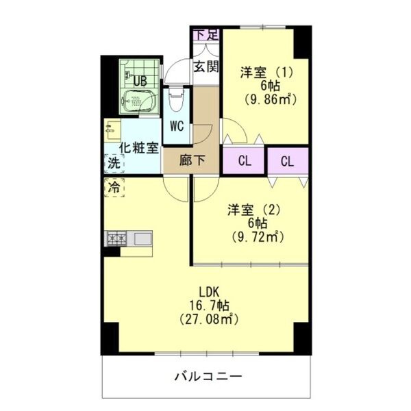 Casa ELEVATO II(カーサエレベート2)の間取り